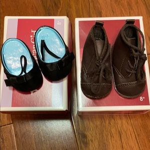 American Girl Doll Black Shoes and Boots.